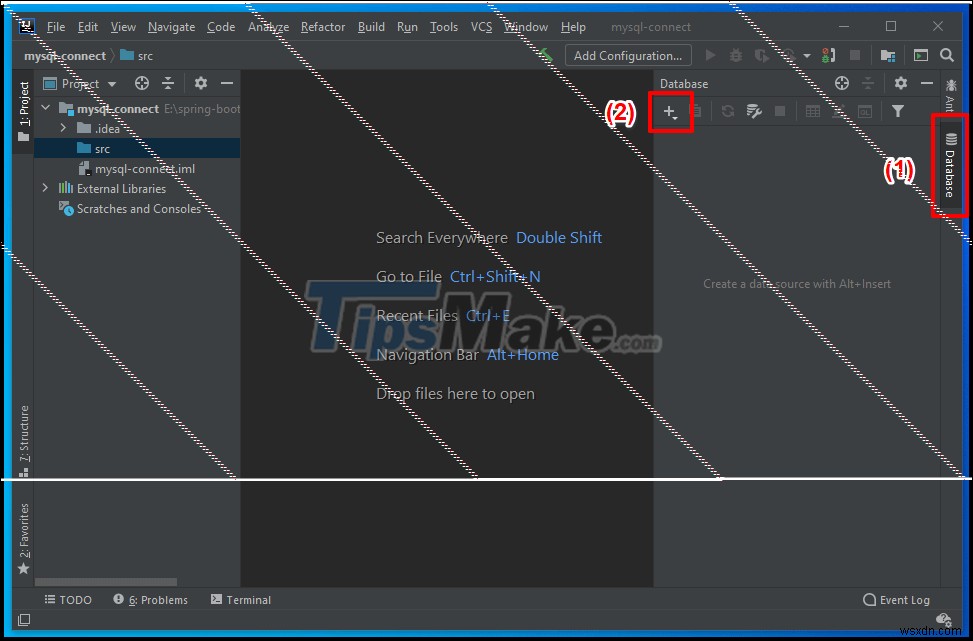 IntelliJ में MySQL सर्वर से कैसे कनेक्ट करें, इस पर निर्देश 