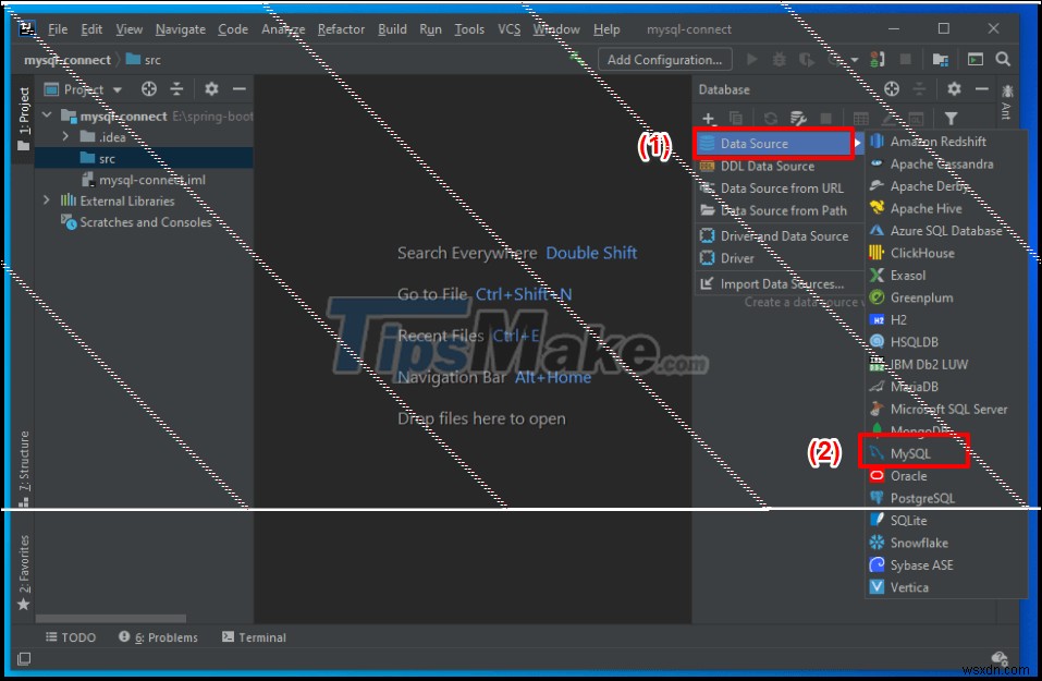 IntelliJ में MySQL सर्वर से कैसे कनेक्ट करें, इस पर निर्देश 