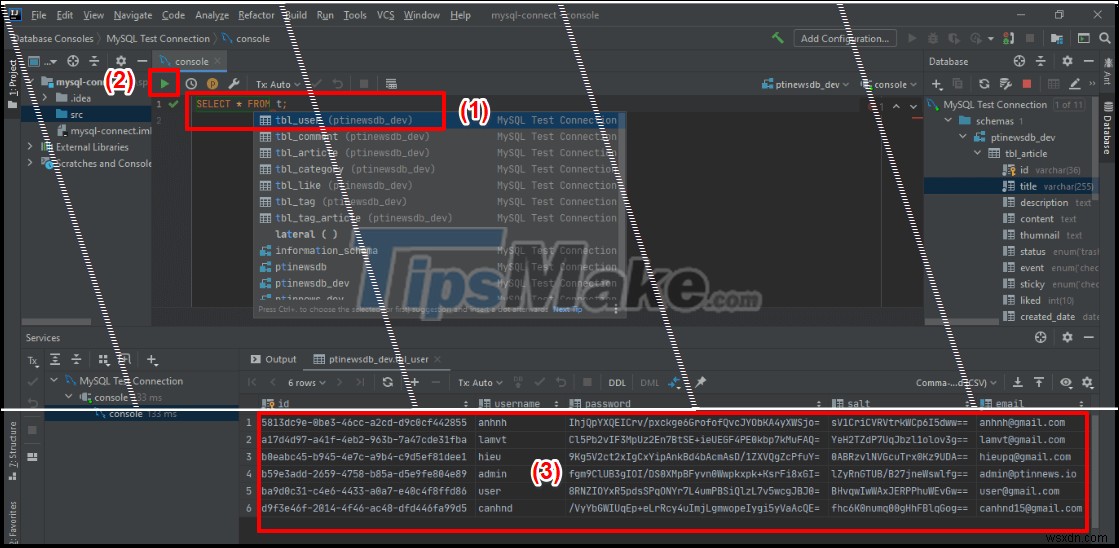 IntelliJ में MySQL सर्वर से कैसे कनेक्ट करें, इस पर निर्देश 