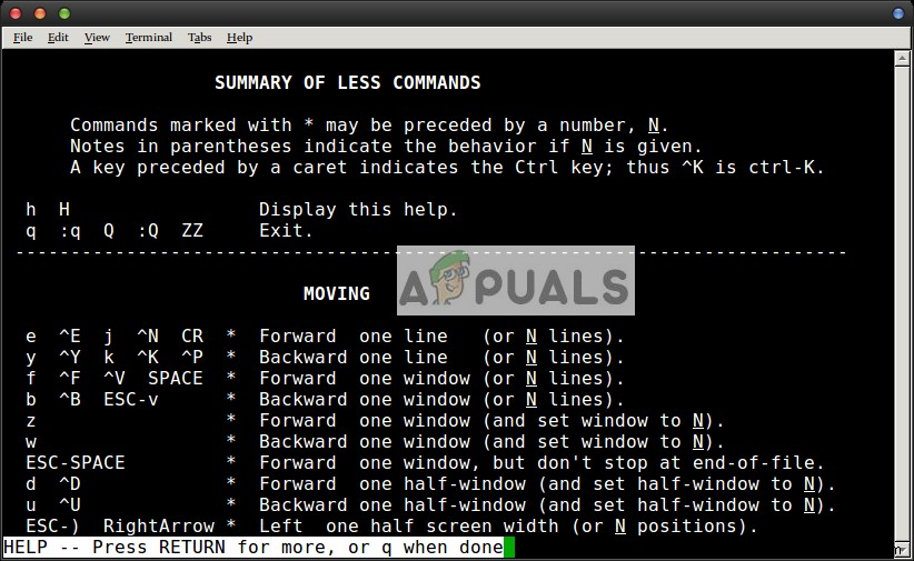 लिनक्स कमांड लाइन से टेक्स्ट फाइल की सामग्री को कैसे देखें 