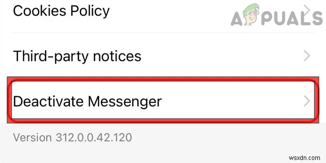 मैं Facebook Messenger को कैसे निष्क्रिय कर सकता हूँ?