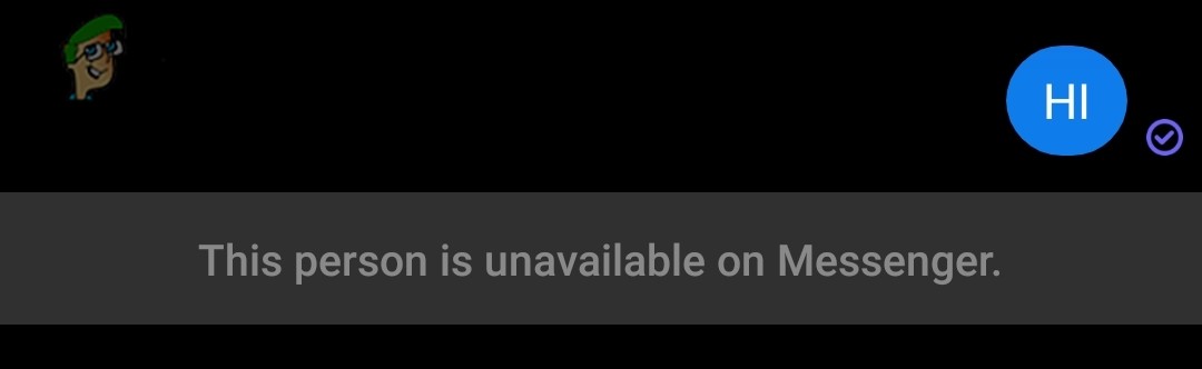 Messenger पर  यह व्यक्ति Messenger पर अनुपलब्ध है  संदेश का क्या अर्थ है? 