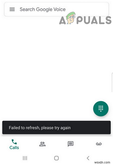 ठीक करें:Google Voice रीफ़्रेश करने में विफल रहा 
