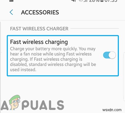 फिक्स:गैलेक्सी नोट फोन में  वायरलेस चार्जिंग रुकी  