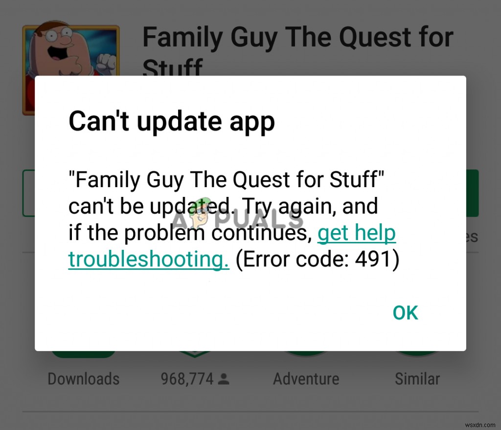 फिक्स:Google Play त्रुटि कोड 491 