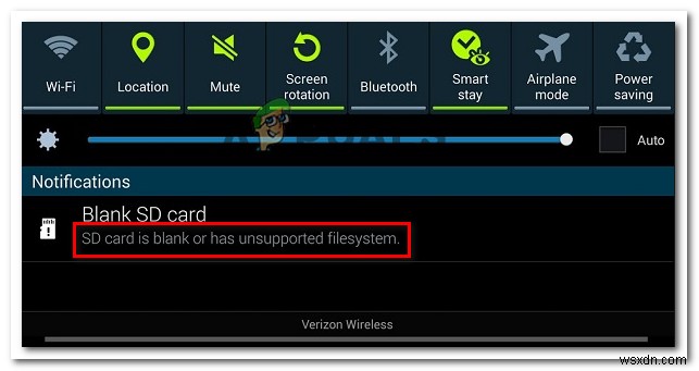 फिक्स:एसडी कार्ड खाली है या असमर्थित फाइल सिस्टम है 