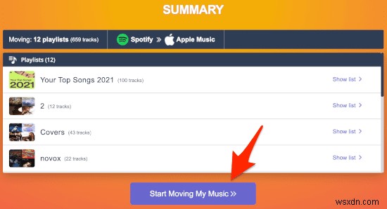 अपनी Spotify प्लेलिस्ट को Apple Music (या iTunes) में कैसे ट्रांसफर करें