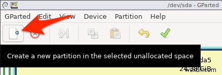 GParted का उपयोग करके नए लिनक्स विभाजन का आकार कैसे बदलें और बनाएं 