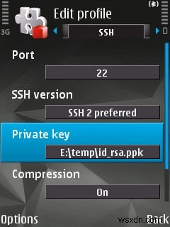 N95 . पर PuTTY के साथ प्रयोग के लिए RSA कुंजी युग्म बनाना 