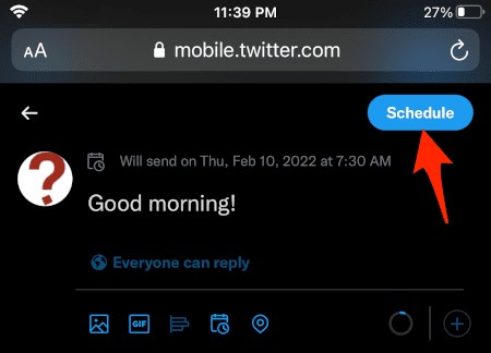 बाद में भेजने के लिए ट्वीट कैसे शेड्यूल करें 