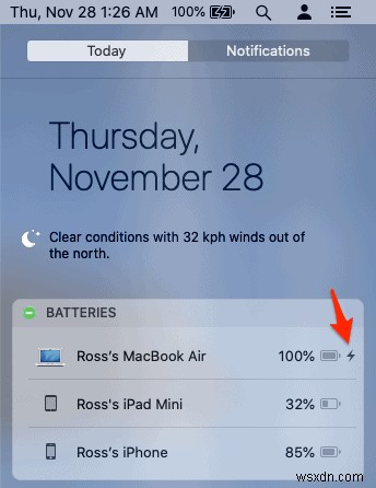 अपने Mac से अपने iPhone/iPad की बैटरी की निगरानी कैसे करें