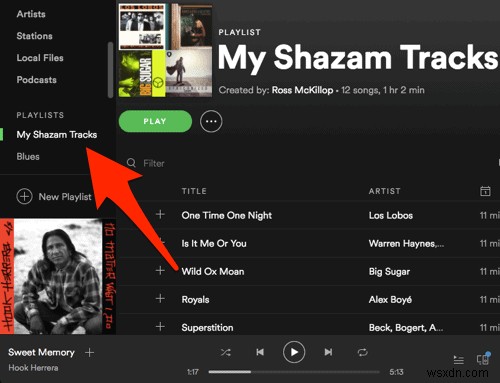 अपने शाज़म ट्रैक्स से Spotify प्लेलिस्ट कैसे बनाएं