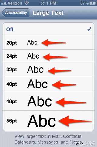 अपने iPhone या iPad पर फ़ॉन्ट आकार कैसे बढ़ाएं 
