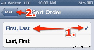अपने iPhone संपर्कों को पहले नाम से कैसे क्रमबद्ध करें 