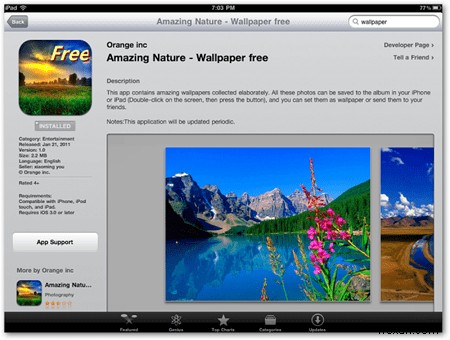 मुफ्त प्रकृति थीम वाले वॉलपेपर के साथ अपने iPad पर पृष्ठभूमि को अनुकूलित करें
