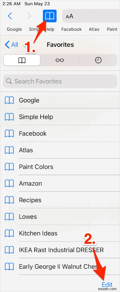 iPad के लिए Safari में बुकमार्क बार को कैसे सक्षम करें