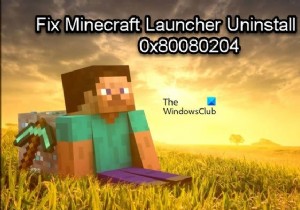 Minecraft लॉन्चर को ठीक करें अनइंस्टॉल त्रुटि 0x80080204 