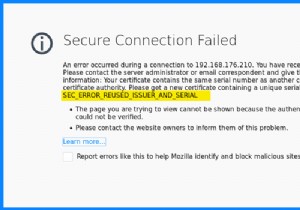 SEC_ERROR_REUSED_ISSUER_AND_SERIAL Firefox में सुरक्षित कनेक्शन विफल