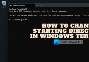 विंडोज टर्मिनल में स्टार्टिंग डायरेक्टरी कैसे बदलें 
