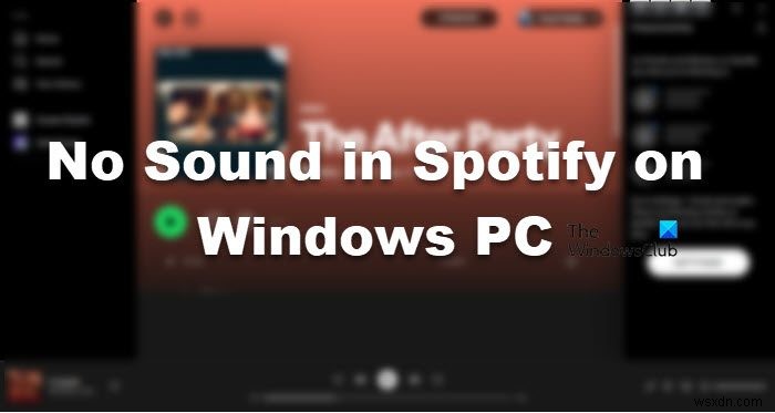 विंडोज पीसी पर Spotify में नो साउंड फिक्स करें 