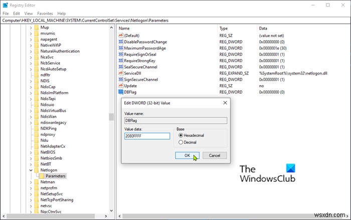 Windows 10 पर Netlogon सेवा के लिए डीबग लॉगिंग को सक्षम या अक्षम कैसे करें 
