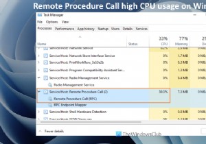 Windows 11/10 . पर दूरस्थ प्रक्रिया कॉल उच्च CPU उपयोग 