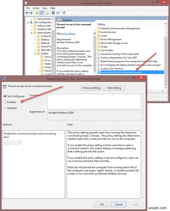 Windows 11/10 में समूह नीति या रजिस्ट्री का उपयोग करके कमांड प्रॉम्प्ट को सक्षम या अक्षम करें 