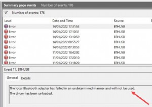 स्थानीय ब्लूटूथ एडाप्टर अनिर्धारित तरीके से विफल हो गया है और इसका उपयोग नहीं किया जाएगा 