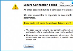 SSL_ERROR_HANDSHAKE_FAILURE_ALERT त्रुटि [फिक्स्ड] 