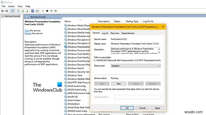 Windows 11/10 . पर PresentationFontCache.exe उच्च CPU और मेमोरी उपयोग को ठीक करें 