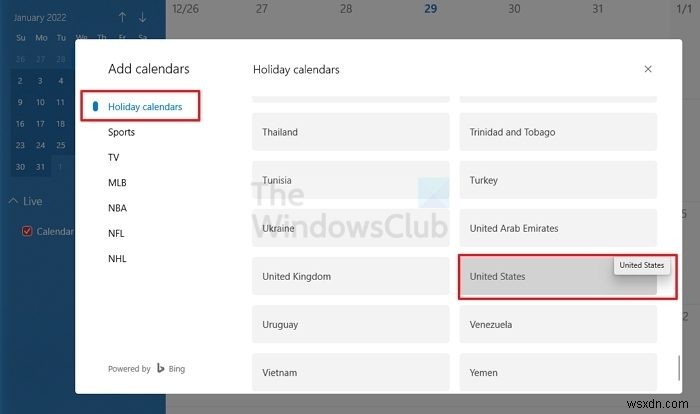 Windows 11/10 में कैलेंडर ऐप में राष्ट्रीय अवकाश कैसे जोड़ें
