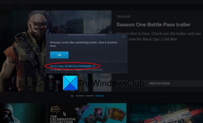 Battle.net Launcher पर त्रुटि कोड BLZBNTAGT00000BB8 ठीक करें 