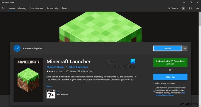 Minecraft स्थापना त्रुटि 0x80070424, 0x80131509, 0x80070057, आदि को ठीक करें। 