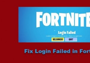 Fortnite में असफल लॉगिन को कैसे ठीक करें 
