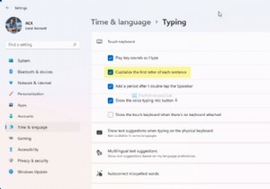 विंडोज 11 में प्रत्येक वाक्य के पहले अक्षर को कैपिटलाइज़ करने से टच कीबोर्ड को अनुमति दें या रोकें 
