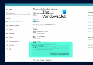 यह काम नहीं किया, सुनिश्चित करें कि आपका ब्लूटूथ डिवाइस अभी भी खोजने योग्य है, फिर पुनः प्रयास करें 