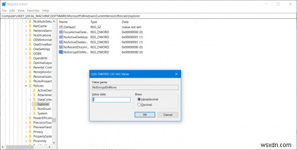Windows 11/10 . में एन्क्रिप्टेड फ़ोल्डर में स्थानांतरित फ़ाइलों को स्वचालित रूप से एन्क्रिप्ट न करें 