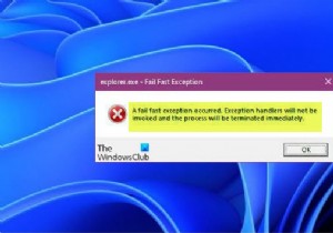 Windows 11/10 पर फ़ेल फ़ास्ट एक्सेप्शन त्रुटि को ठीक करें 