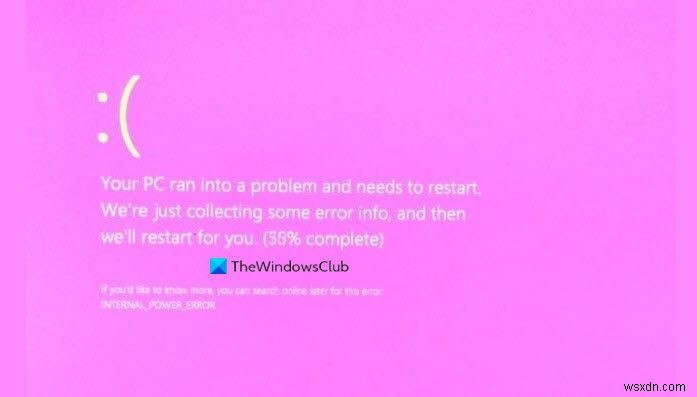 Windows 11/10 में पिंक स्क्रीन ऑफ डेथ एरर को ठीक करें