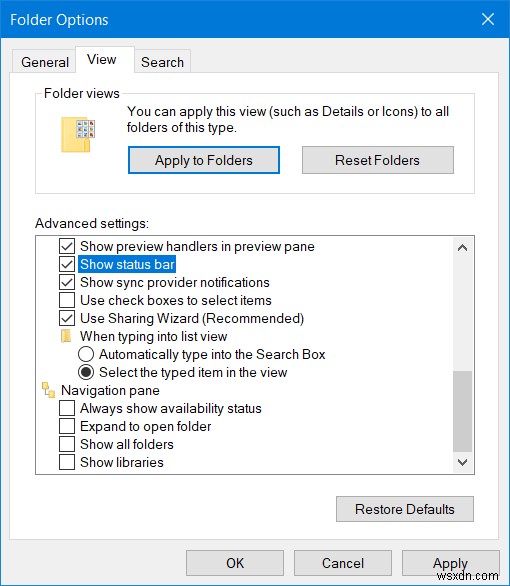 विंडोज 11/10 में फाइल एक्सप्लोरर में स्टेटस बार को कैसे इनेबल या डिसेबल करें 