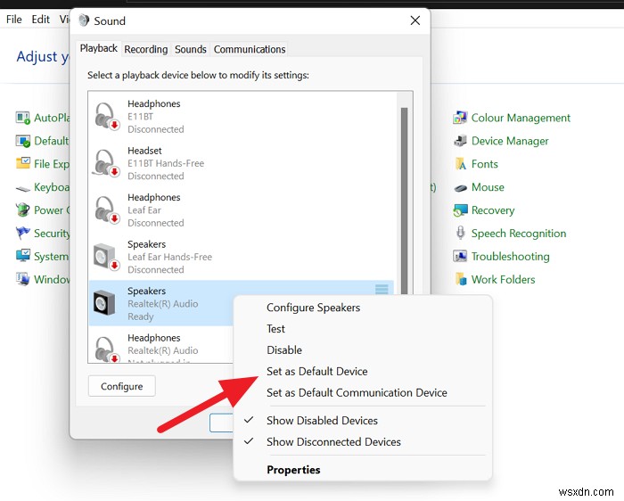 विंडोज 11/10 में डिफॉल्ट साउंड आउटपुट डिवाइस को कैसे बदलें 