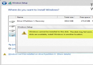 Windows को इस डिस्क पर स्थापित नहीं किया जा सकता, डिस्क जल्द ही विफल हो सकती है