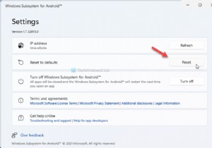 विंडोज 11 पर एंड्रॉइड (डब्ल्यूएसए) के लिए विंडोज सबसिस्टम को कैसे रीसेट करें 