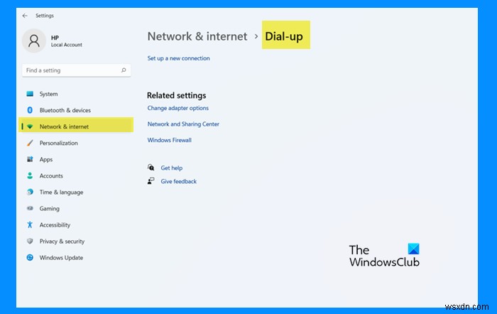 विंडोज 11 में नेटवर्क और इंटरनेट सेटिंग्स 
