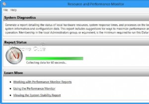 Perfmon के साथ अपने विंडोज़ की सिस्टम हेल्थ रिपोर्ट जेनरेट करें 