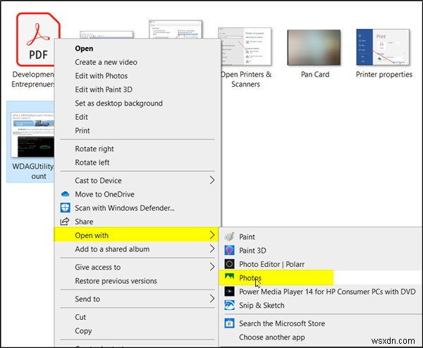 Windows 11/10 में फोटो ऐप का उपयोग करके स्क्रीनशॉट को PDF के रूप में कैसे सेव करें