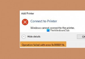 Windows 11/10 . पर नेटवर्क प्रिंटर त्रुटि 0x0000011b ठीक करें 