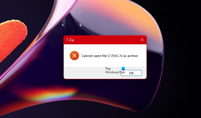 फिक्स 7-ज़िप विंडोज पीसी पर फाइल को आर्काइव एरर के रूप में नहीं खोल सकता 