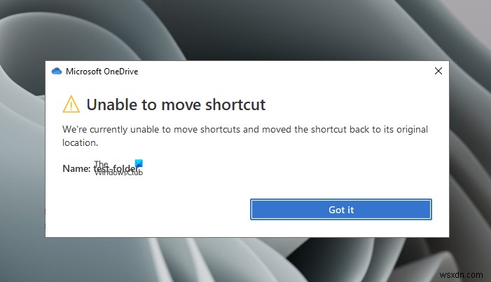 OneDrive को ठीक करें शॉर्टकट त्रुटि को स्थानांतरित करने में असमर्थ 