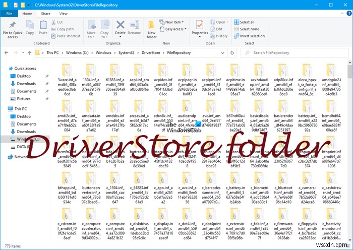 Windows 11/10 . में DriverStore फ़ोल्डर को सुरक्षित रूप से कैसे साफ़ करें 